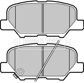 BORG & BECK Комплект тормозных колодок, дисковый тормоз BBP2410
